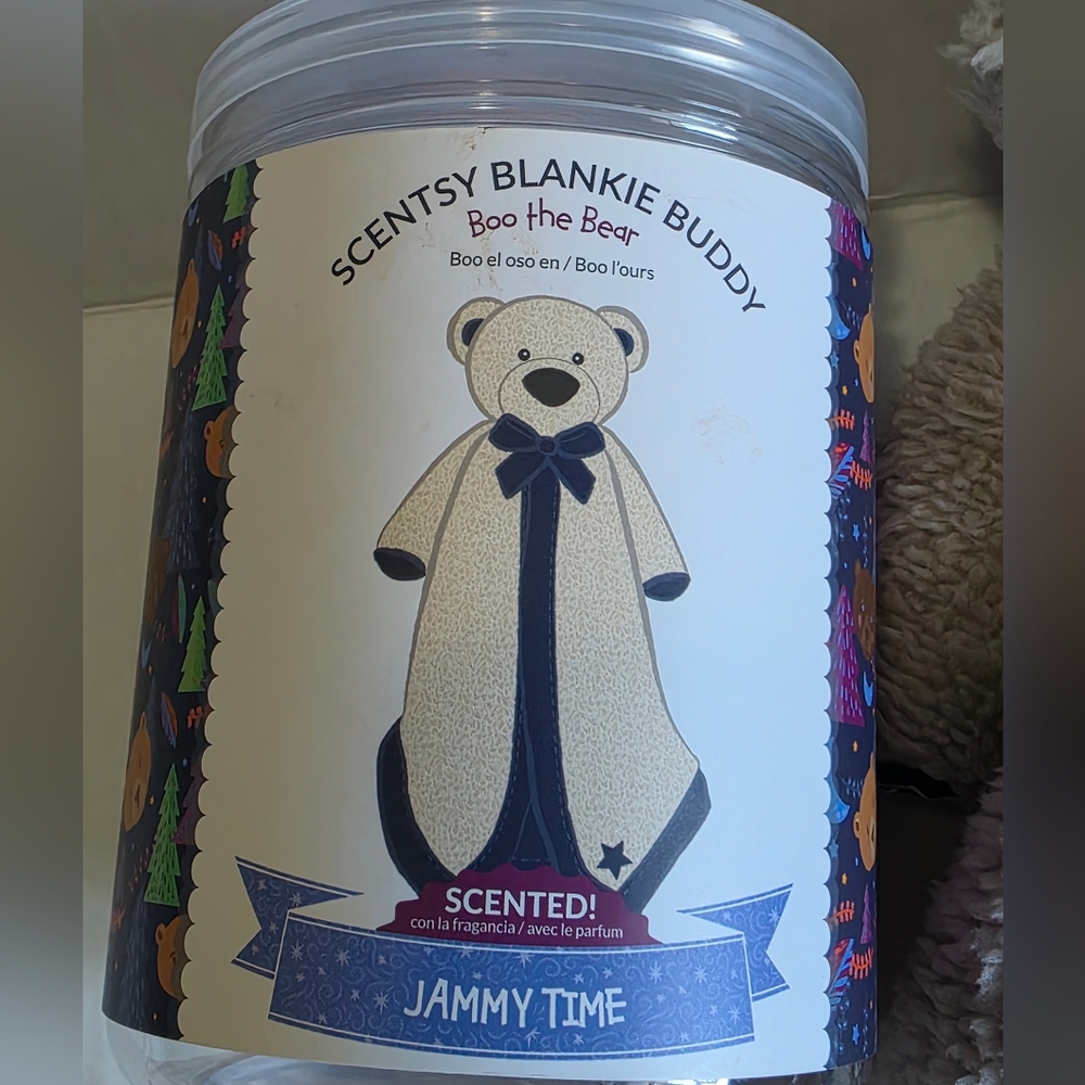 New Scentsy Blankie Buddy Boo The Bear Scented Jammy Time Scent 15 Inches - Picture 3 of 7